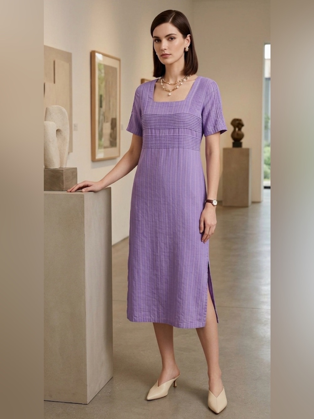 Rachele Positano Italy Linen Dress